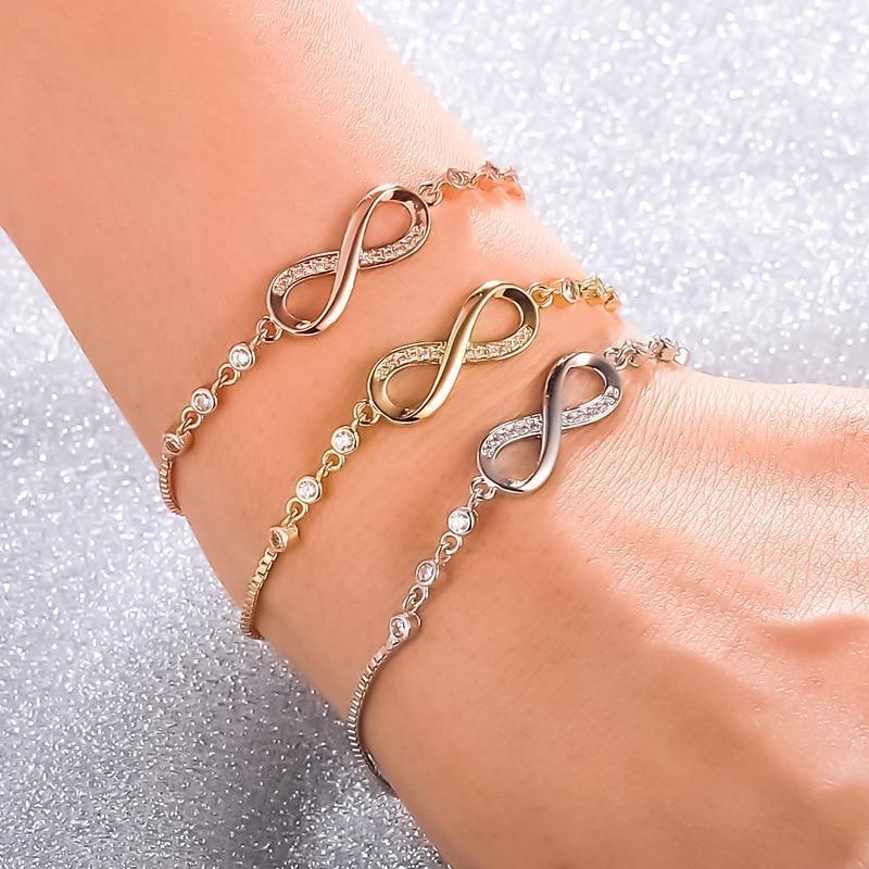 Verstelbare Infinity Armband in Zilver