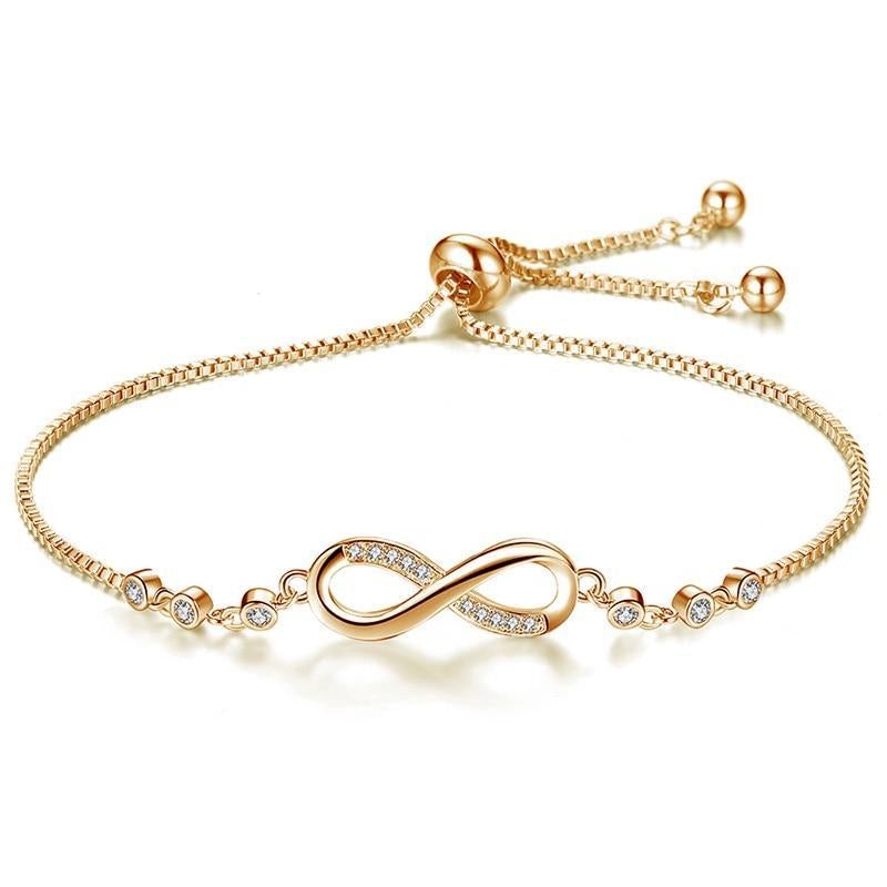 Verstelbare Infinity Armband in Zilver