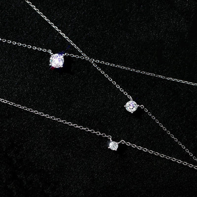 925 sterling zilveren ketting met zirkonen