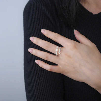 Verstelbare Beauty Daisy Ring in Goud en Zilver