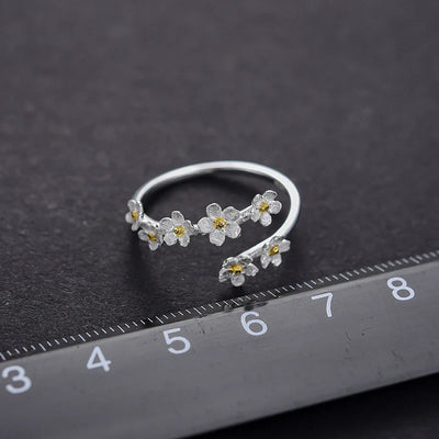 Verstelbare Beauty Daisy Ring in Goud en Zilver