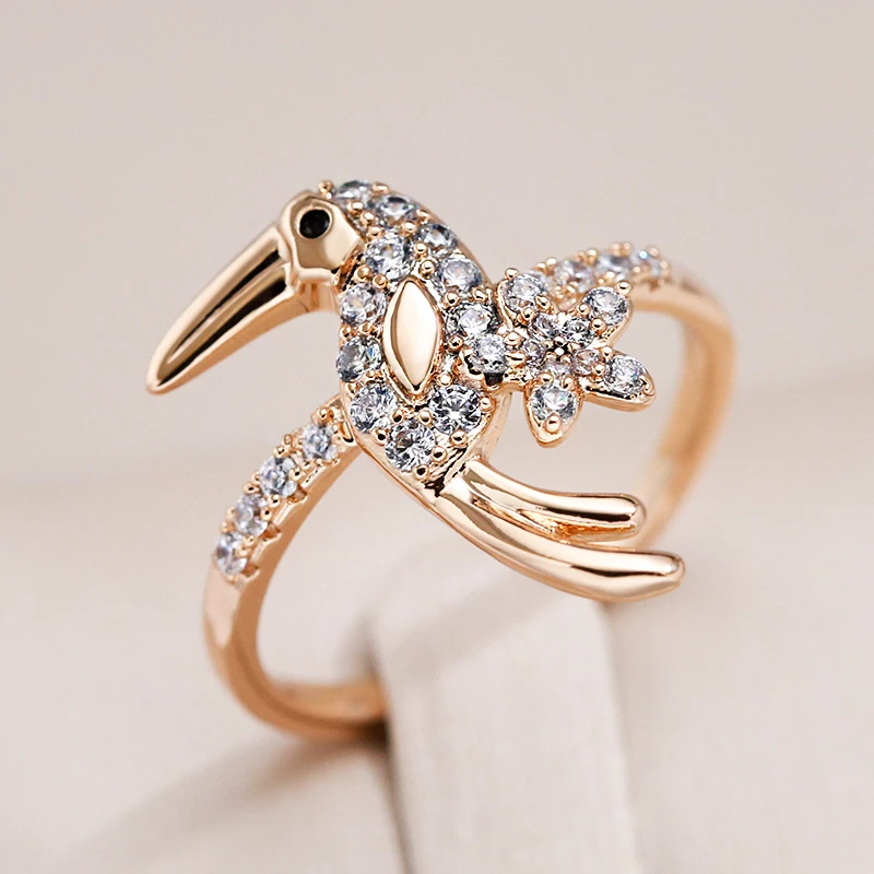 Ring Vogel Elegant en Sprankelend