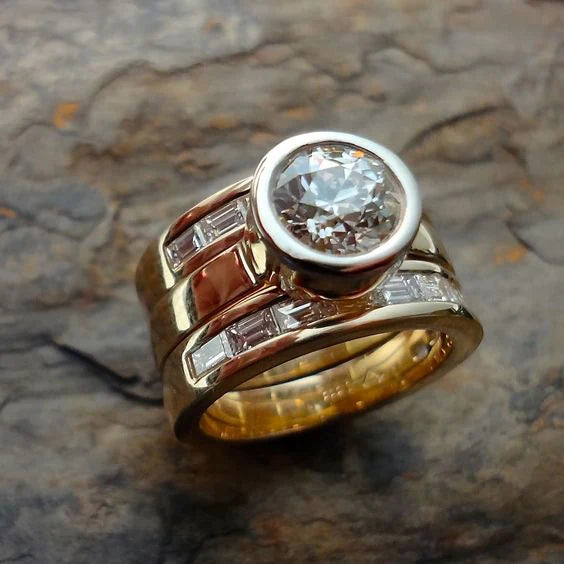 Vintage gelaagde glazen ring